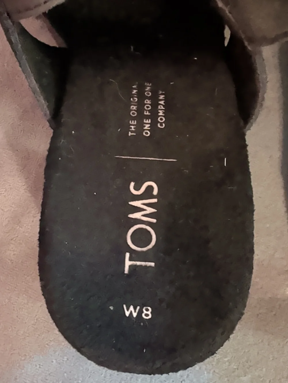 Toms Black Suede Crisscross Platform Wedge Sandals, Size 8